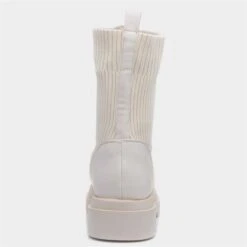 Truffle Britney Womens Cream Lace Up Boot 9 Truffle Britney Womens Cream Lace Up Boot -Canvas Comfort 189321 2 L04.20230119000716