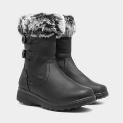 Cushion Walk Jill Womens Faux-Fur Boot -Canvas Comfort 189512 2 L06.20221020000200