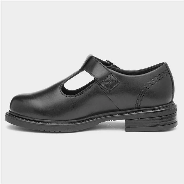 Kickers Lach Girls Black Leather T-Bar 4 Kickers Lach Girls Black Leather T-Bar - Image 2