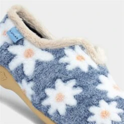Lunar Daisy Womens Blue Floral Full Slipper 10 Lunar Daisy Womens Blue Floral Full Slipper -Canvas Comfort 699001 2 L05.20230412000639